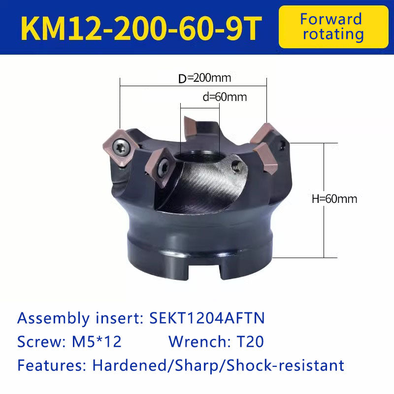 4057 KM12 45 degree Cutting Adapter CNC Lathe Machine Face Milling Cutter Head (for SEKT1204 carbide insert) Shandong Denso Pricision Tools Co.,Ltd.